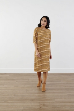 3/4-Sleeve Bishop Dress